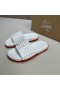 Christian Louboutin Ta Det lugnt Mulor Gummi CL Vit Skor Butik