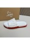 Christian Louboutin Ta Det lugnt Mulor Gummi CL Vit Skor Butik