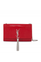 Saint Laurent Medium Kate Väska Röd Tofs Croc-Präglat Läder Saint Laurent Väskor