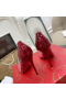 Christian Louboutin Degrastrass Pumpar PVC Patent Läder Rött CL Skor