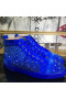 Christian Louboutin Galaxtitude High-top Sneakers Mocka Blå CL Skor
