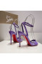 Christian Louboutin Loubigirl 100 mm Sandaler Patent Läder Lila CL Skor