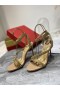 Christian Louboutin Mafaldina Spikar Sandaler 100mm Nappa Läder Naken