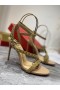 Christian Louboutin Mafaldina Spikar Sandaler 100mm Nappa Läder Naken