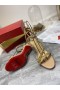 Christian Louboutin Mafaldina Spikar Sandaler 100mm Nappa Läder Naken