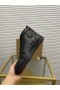 Christian Louboutin Rantus Orlato Platt Höga Top Sneakers Black Python