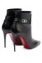 Christian Louboutin Så Kate 100 mm Läder Vrist Stövlar Christian Louboutin Skor Butik