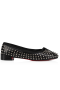 Christian Louboutin Sötnos Jane Spikar Ballerina Pump Nappa Läder Svart