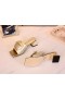 Jimmy Choo 45 mm Diabilder Kalv Läder Blixtlås Väska Guld