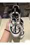 Jimmy Choo Diamond Trail Multicolor Läder Mesh Svart Vit