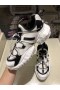 Jimmy Choo Diamond Trail Multicolor Läder Mesh Svart Vit
