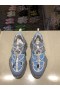 Jimmy Choo Diamond Trail Multicolor Läder Mesh Blå Grå