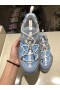 Jimmy Choo Diamond Trail Multicolor Läder Mesh Blå Grå