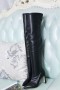 Jimmy Choo Knäet Boot 85mm Kalv Läder Svart