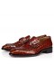 Christian Louboutin Chambelimoc Loafers Alligator Präglat Kalvskinn Acajou