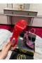 Christian Louboutin Lipgloss Drottning Sandaler 100mm Patent Läder Fuchsia