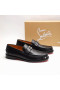 Christian Louboutin Logotyp Utsmyckning Loafers Kalv Läder Svart