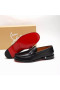 Christian Louboutin Logotyp Utsmyckning Loafers Kalv Läder Svart
