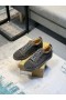 Christian Louboutin Louis Junior Spikar Låg-top Sneaker Veau Velours Olivolja