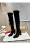 Christian Louboutin Stretchadoxa Botta Alta 70 Mm ThighBoots Svart Christian Louboutin Skor