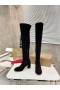 Christian Louboutin Stretchadoxa Botta Alta 70 Mm ThighBoots Svart Christian Louboutin Skor
