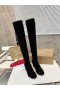 Christian Louboutin Stretchadoxa Botta Alta 70 Mm ThighBoots Svart Christian Louboutin Skor