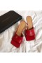 Bottega Veneta Sträcka Mulor 90mm Röd Lammnappa Bottega Veneta Mulor