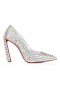 Christian Louboutin Condora Spikar 100 Mm Pumpar Silver CL Skor