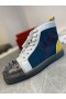 Christian Louboutin Lou Pik Pik-High-top Sneakers i Mocka och Kalv Flerfärgad