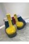 Christian Louboutin Lou Pik Pik-High-top Sneakers i Mocka och Kalv Flerfärgad