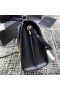 Saint Laurent Cassandra Medium Väska Svart Kornat Läder Saint Laurent Väskor