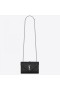 Saint Laurent Liten Kuvert Väska Noir Kornat Läder Saint Laurent Väskor