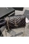 Saint Laurent Liten Kuvert Väska Noir Kornat Läder Saint Laurent Väskor