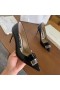 Sergio Rossi SR1 Pumpar 75mm Svart Patent