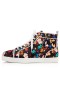 Christian Louboutin High-top Louis Orlato Black-multi/bianco Crepe Satin