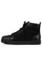 Christian Louboutin Lou Spikar Orlato Platt Svart/svart Pistol Kalv