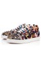 Christian Louboutin Louis Junior Spikar Orlato Black Multi Crepe Satin
