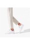 Christian Louboutin Låg överst Kul Louis Junior Ivory/foder Blå Satin