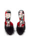 Christian Louboutin Mulor Pin-Upp till 100 mm Svart/lin Porpora-flera Patent