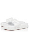 Christian Louboutin Poolen Roliga Män Vit/vit Matt Läder Sandal