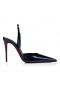 Christian Louboutin Kate Max O Sling 100 Mm Slingback Pumps Pearlescent Patent Calf Leather Zaffiro
