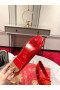 Christian Louboutin Mamadrague Square Toe Ballet Flat Velvet Loubi
