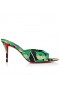 Christian Louboutin Miss Z Mule 80 Mm Mules Gaagal Coated Canvas Tropical