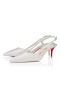Christian Louboutin Miss Z Sling 60 Mm Slingback Pumps Crepe Satin Ivory