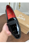 Christian Louboutin Nit Night Loafers Patent Leather Black Red