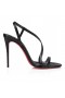 Christian Louboutin Rosalie 100 Mm Sandals "Star" Laminated Calf Leather Black