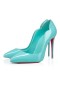 Christian Louboutin Pumpar Hot Chick 100 mm Bermuda/lin Bermuda Patent läder