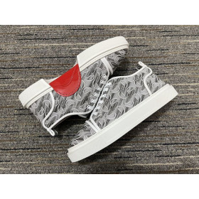 Christian Louboutin Adolon Junior Sneakers CL Jacquard-Tyg Flerfärgad