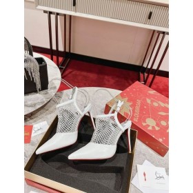 Christian Louboutin Plougesta Pump Strass Nätstrumpor CL Skor Butik