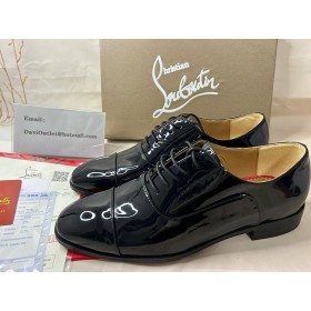 Christian Louboutin Oxford Greggo Svart Läder Sko